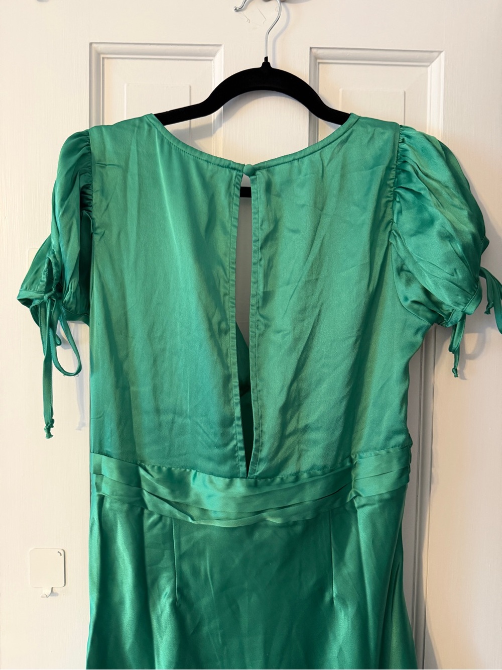 Free People Cooper Embroidered Satin Maxi Dress In Green - Picture 5 of 5